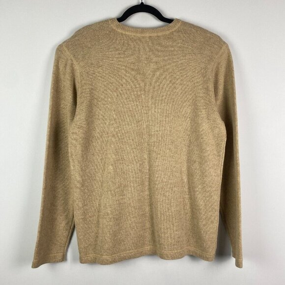 Old Navy Lambswool Sweater Mens Large Tan V Neck Knit Pullover - Picture 5 of 9